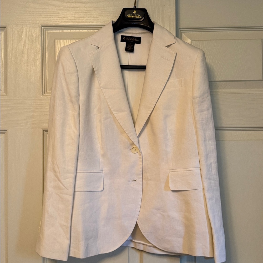 Brooks Brothers white Blazer linen